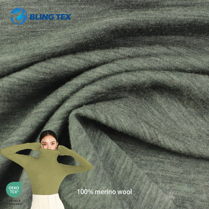 Tissu <span class=keywords><strong>jersey</strong></span> en <span class=keywords><strong>laine</strong></span> mérinos certifié OEKO, tissu mélangé tricoté, 14% <span class=keywords><strong>laine</strong></span>, 80% polyester, 6% élasthanne, 190 g/m², 18 microns, pour vêtements haut <span class=keywords><strong>de</strong></span> gamme. - Product Image 6