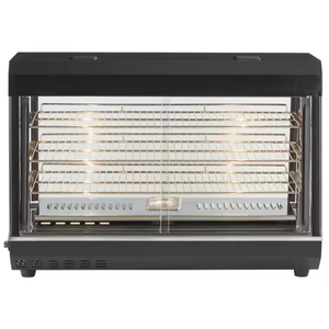 Vitrina de calentamiento de <span class=keywords><strong>pastelería</strong></span> eléctrica de acero inoxidable negro, equipo de cocina comercial, gabinete calentador de alimentos eléctrico - Product Image 3