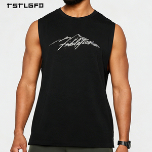 Camisetas de Gimnasio Personalizadas al por Mayor para Hombre, Camisetas Deportivas sin Mangas para Entrenamiento, Running, Color Blanco - Product Image 1