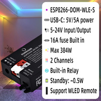 Contrôleur de bande LED numérique adressable DOMRAEMESP8266WLED, contrôle par application Wi-Fi, prise Type-C, Plug-and-Play, DC 5-24V/USB-C 5V, intelligent