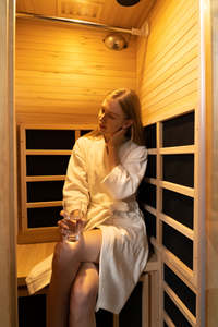 Sauna infrarouge pour une personne SMARTMAK, en bois, lumière rouge, spa à domicile - Product Image 6