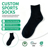 Chaussettes de sport unisexes noires mi-mollet, tricotées, respirantes, séchage rapide, talon et bout renforcés, pour la course, la gym et le quotidien