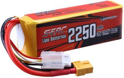 11.1V 3S RC Lipo Battery 60C 2250mAh with XT60 Plug for RC FPV Racing Hobby