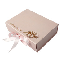 Hersteller Großhandelspreis magnetische Aufbewahrungsboxen individuelle magnetische starre rosa Qualitäts-Geschenkboxen mit Band