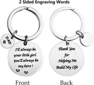 Regalo <span class=keywords><strong>para</strong></span> el Día del Padre y Cumpleaños, Llavero <span class=keywords><strong>para</strong></span> Papá e Hija - <span class=keywords><strong>Siempre</strong></span> Seré Tu Niña Pequeña, Tú <span class=keywords><strong>Siempre</strong></span> Serás Mi Héroe - Metal - Product Image 2