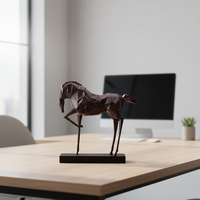 Sculpture géométrique sectionnelle en résine, motif cheval, pour décoration intérieure, style art moderne