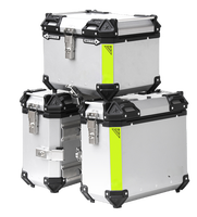 Top Case en Aluminium pour Moto 43L + Sacoches Latérales 39L Étanche à Démontage Rapide pour Moto et Maxi-Scooter – Kit de Rénovation/Mise à Niveau