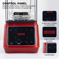Blender commercial de haute qualité, insonorisé, NSF ABS, pour bar à café, 1500W 2200W, commande tactile
