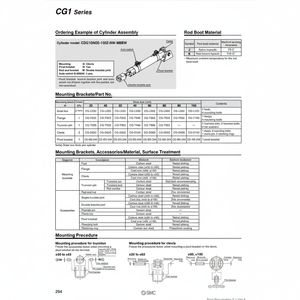 SMC Pneumatics CG-L040 Supports de montage Pied Pièces pneumatiques - Product Image 1