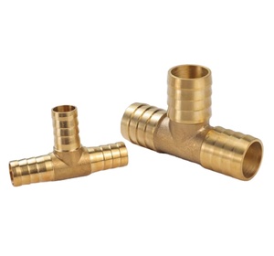 Conector de lengüeta de latón, Conector de 3 vías para manguera de 6mm, 8mm, <span class=keywords><strong>10mm</strong></span>, 12mm, Conector de manguera Pagoda de latón - Product Image 1