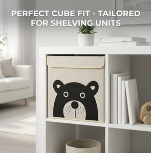 Cube de rangement personnalisé en lin renforcé de 2,0 mm |   Organisateur de jouets pliable robuste, directement de l'usine - Product Image 3