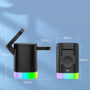 3-in-1 Foldable Magnetic Electric <b>Wireless</b> Stand 15W PD Fast <b>Charging</b> QC2.0 Type-C Cell <b>Phone</b> <b>Holder</b> Multi-Function Charger OTP - Product Image 5