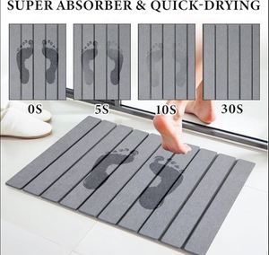 Tapis de bain en diatomite de qualité supérieure, très absorbant, facile à nettoyer, adapté aux modes de vie actifs dans une salle de bain contemporaine - Product Image 3