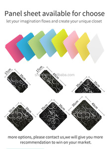 Lemari plastik 12 pintu dapat dilipat, untuk anak-anak lembar lembut lemari untuk kamar tidur rumah penyimpanan furnitur untuk pakaian & Mainan - Product Image 5