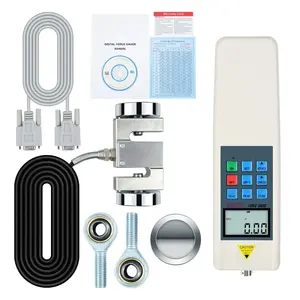 Medidor de Fuerza Digital de Empuje y Tracción 5000N/1100LB/500KG con Sensor Externo y Salida USB para Piezas Automotrices y Tensión Textil - Product Image 1