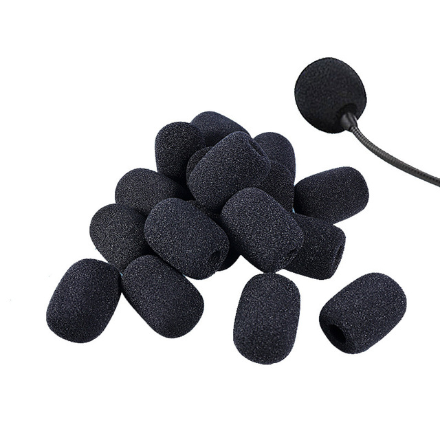 Factory Direct Disposable Telephone Headset Foam-Soft Mic Cover Injection Molding PU Material Cutting Outdoor Use HLLFOAM Brand