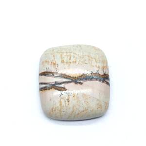 Pinceau nature 7x6mm Cabochon carré pour la fabrication de bijoux - Product Image 1