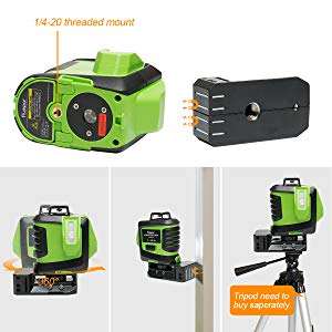 Huepar haz verde Cruz <span class=keywords><strong>nivel</strong></span> láser 360 grados Horizontal dos líneas verticales más Plumb <span class=keywords><strong>punto</strong></span> autonivelante alineación Multi línea - Product Image 4