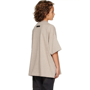T-<span class=keywords><strong>shirt</strong></span> à manches courtes en coton pur pour enfants, col rond, avec logo lettres, modèle tendance été, vêtements pour enfants OEM ODM - Product Image 2