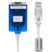 Cable de Comunicación UOTEK USB 2.0 RS-485/RS422 con Blindaje Trenzado y Cubierta de PVC, Adaptador DB9 UT-891