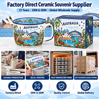 Souvenirs australiens, tasse en céramique, motif de l'Opéra de Sydney et du kangourou, design pour tasse à boire en porcelaine, fabrication sur mesure OEM ODM en gros