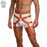 JINZHU Harnais exotique sexy pour homme, tenue à découpes, bandage ajustable, sous-vêtements érotiques pour hommes