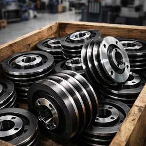 Nouvelle poulie à courroie trapézoïdale en fonte forgée haute résistance 20MnCr5, usinée CNC pour une précision optimale dans les systèmes de transmission automobile - Product Image 5