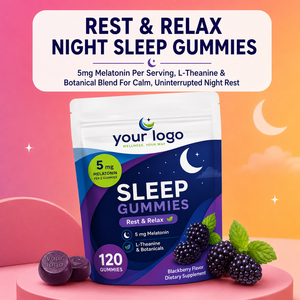 Gomitas Botánicas Naturales para Dormir, Apoyo Suave para el Bienestar al Dormir, Calma la Mente, Noche Reparadora, Sabor a Mora, Gomitas para Dormir para Adultos - Product Image 1