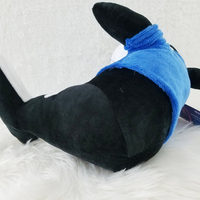 5608 personnalisé usine directement sécurité peluche orque épaulard peluche Sealife vente en gros orque baleine en peluche avec chemise