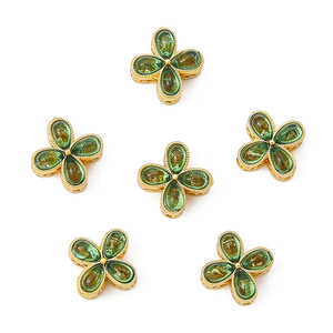 Cuentas de la suerte de ciruela esmaltada chapada en cobre para pulseras de abalorios DIY, collar, accesorios para hacer joyas - Product Image 6