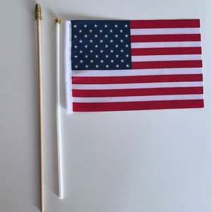 Drapeaux à main personnalisés OEM ODM 4x6 5x8 11x18 pouces, drapeaux de pays à agiter avec logo - Petites tailles mini - Product Image 3