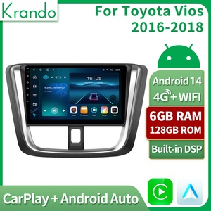 Navegación Android de 9 pulgadas para <span class=keywords><strong>Toyota</strong></span> Vios 2016-2018 Autoradio Android Radio estéreo REPRODUCTOR DE DVD Multimedia inalámbrico CarPlay 4G WIFI - Product Image 3