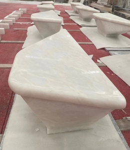 Pierre naturelle polie par dalle blanche pure élégante de marbre de jade de <span class=keywords><strong>Milan</strong></span> pour des projets résidentiels commerciaux - Product Image 6