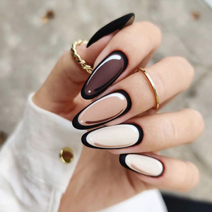 24 <span class=keywords><strong>Uñas</strong></span> Postizas de Arte Pop, Estilo Cómic, Cobertura Completa, Acrílico ABS, Coloridas, Mate, OEM, Stiletto, Reutilizables, Venta al por Mayor - Product Image 6