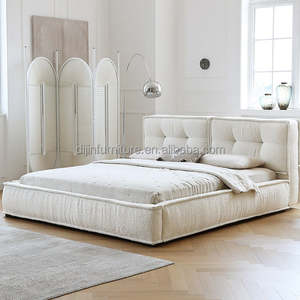 Dacre Boucle Minimalist Simple <strong>Bed</strong> <strong>Frame</strong> - Product Image 1