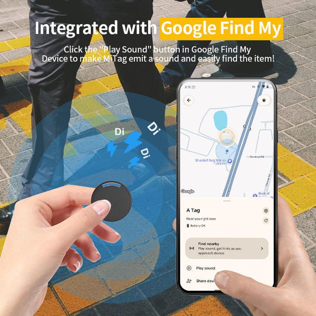 Find My Network Locator Tag, 150-Day Standby IOS Only Tracker, 7g Lightweight Key Finder for Backpack Pet and Wallet