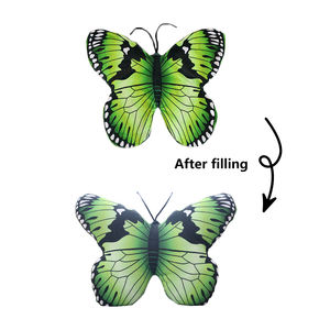 All'ingrosso pelle di animale non imbottita giallo rosa realistico Mini peluche farciti farfalla volante - Product Image 1