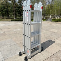 Échelle pliante multifonctionnelle en aluminium de l'usine Shandong Maidean, 4x3, 4x4, 4x5, 4x6 marches