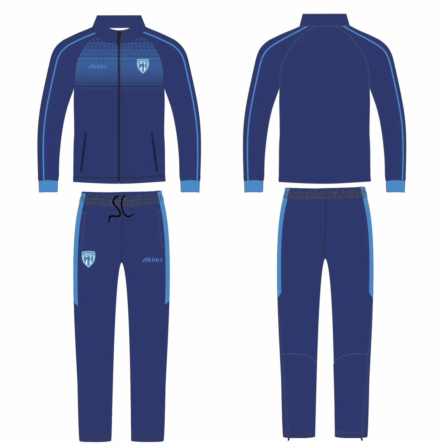 Akilex 2021 wholesale athletic wear Quality All Clubs Football Club Long Sleeve Training Tracksuit Men's Football/Soccer Jacket