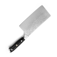 Couteau de boucher chinois en acier damas à haute teneur en carbone, fait main, 12 pouces, avec manche en G10
