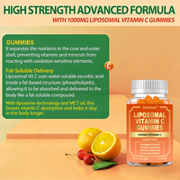 Rosebest OEM Marque Privée Végétalienne Pectine Saveur Orange Naturelle 1000mg Vitamine C Liposomale en Gummies Complément pour le Renforcement Immunitaire