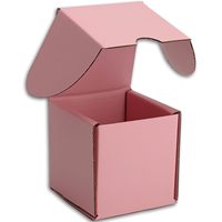 Petites boîtes d'expédition en carton ondulé rose pour l'emballage, les cadeaux, les produits et les petites entreprises