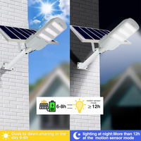 Lampadaires solaires commerciaux extérieurs 100W 150W 200W, éclairage routier LED séparé avec panneau solaire indépendant, IP65, aluminium