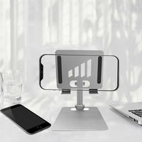 Support de tablette portable en alliage d'aluminium, durable, 180°, vente en gros °   Support de téléphone rotatif et pliable compatible iPad, commande en gros OEM ODM