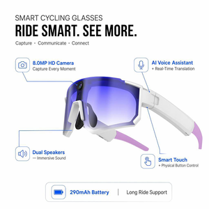 Nouvelles Lunettes Intelligentes 2026 pour le Sport, le Cyclisme, la Course à Pied, avec Caméra HD 800W, Enregistrement Vidéo, <span class=keywords><strong>Traduction</strong></span> et IA - Product Image 3