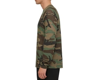 Heavy Weight Luxury Camo Oversized <b>Tshirts</b> <b>Plain</b> Custom logo Cotton Streetwear Long Sleeve t Shirt Hot Selling - Product Image 2