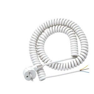 Pu Spring Cord 3 Core Spiral <b>Power</b> <b>Cable</b> For Home Appliance Stripped Ends - Product Image 4