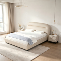 WINMAX Lit Modulaire Moderne de Luxe en Cuir Véritable Rembourré, Confortable et Éclairé, Tailles King et Queen, pour Maison et Hôtel 2516