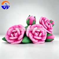 Rose gonflable publicitaire 2026 Chenghuang, fleur artificielle rose gonflable, modèle de sculpture publicitaire