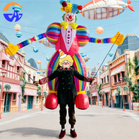 Modèle de clown gonflable géant pour extérieur, en tissu Oxford léger, alimenté par batterie au lithium, idéal pour la publicité.